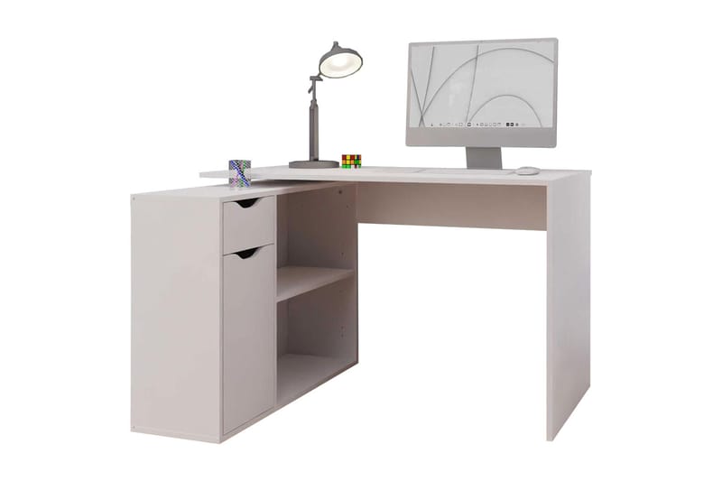 Gratus Hjørneskrivebord 120 cm - Hvit - Møbler - Bord - Kontorbord - Skrivebord - Hjørneskrivebord