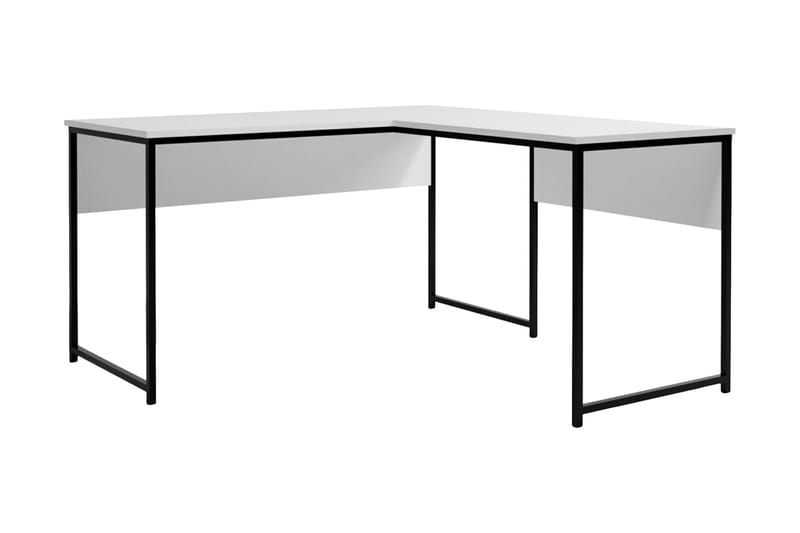 Sarisu Hjørneskrivebord 160 cm - Hvit/Svart - Møbler - Bord - Kontorbord - Skrivebord - Hjørneskrivebord