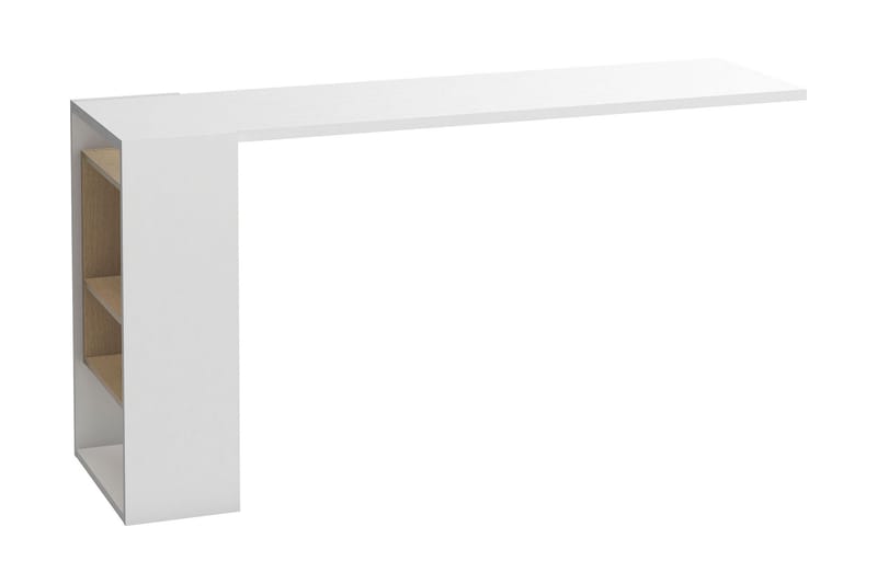 4You Skrivebordsskiva 142 cm med Oppbevaringshylle Hvit/Natu - VOX - Møbler - Barnemøbler - Barnebord - Skrivebord barn