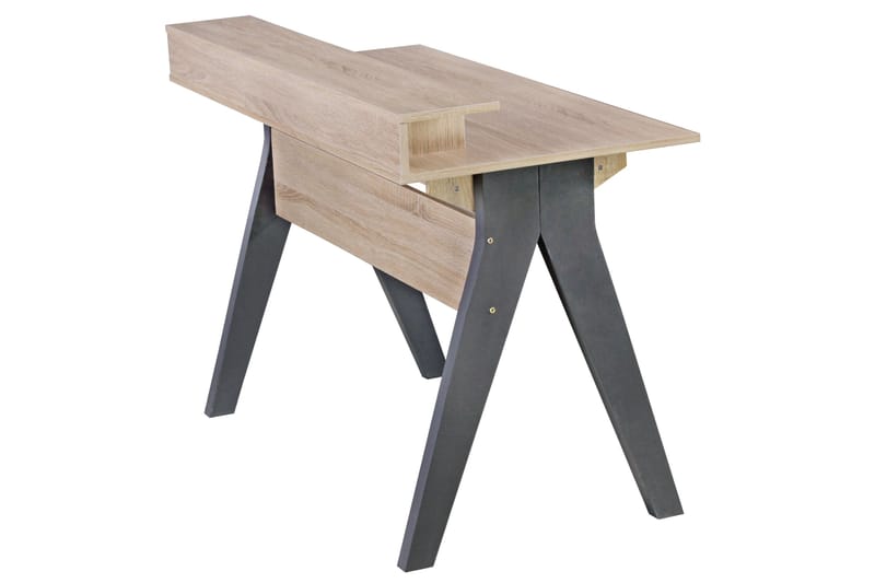 Ackerman Skrivebord 120 cm med Oppbevaring - Natur/Mørkegrå - Møbler - Bord - Kontorbord - Skrivebord