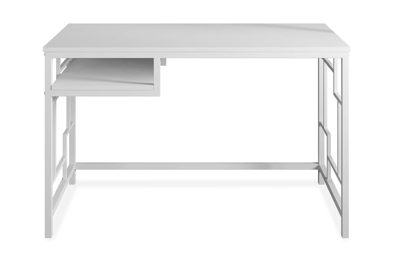Amsberg Skrivebord 120 cm med Oppbevaringshylle - Hvit - Møbler - Bord - Kontorbord - Skrivebord