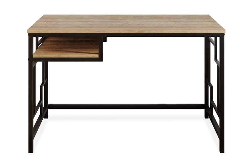 Amsberg Skrivebord 120 cm med Oppbevaringshylle - Svart - Møbler - Bord - Kontorbord - Skrivebord