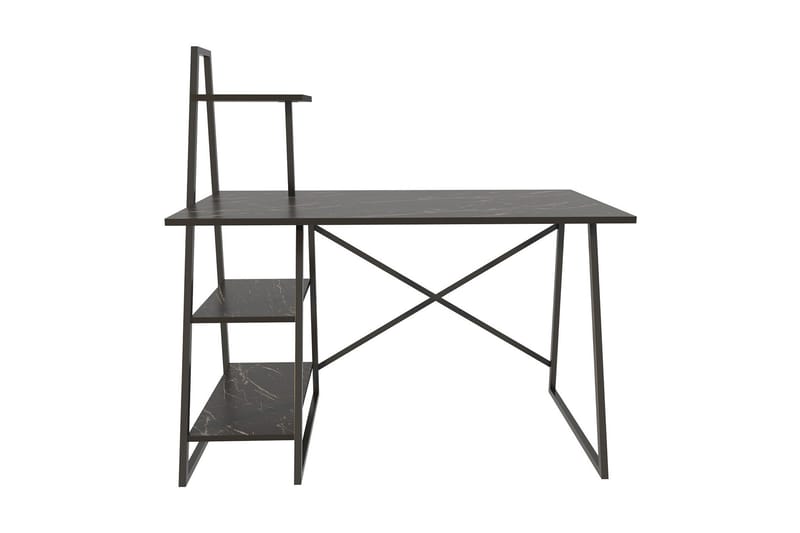 Andifli Skrivebord 60x120x120 cm med oppbevaring - Svart - Møbler - Bord - Kontorbord - Skrivebord