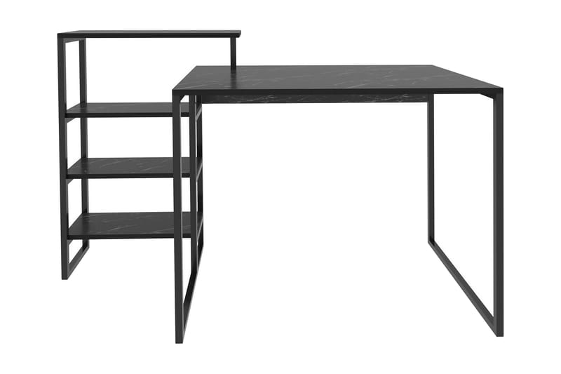 Andifli Skrivebord 60x76,8x133 cm med oppbevaring - Svart - Møbler - Bord - Kontorbord - Skrivebord
