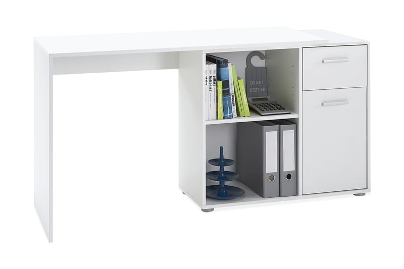Astraea Skrivebord 117 cm med Oppbevaring - Hvit - Møbler - Bord - Kontorbord - Skrivebord - Hjørneskrivebord