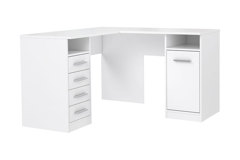 Baacwood skrivebord 125 cm - Hvit - Møbler - Bord - Kontorbord - Skrivebord - Hjørneskrivebord
