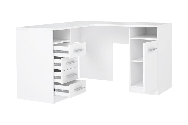 Baacwood skrivebord 125 cm - Hvit - Møbler - Bord - Kontorbord - Skrivebord