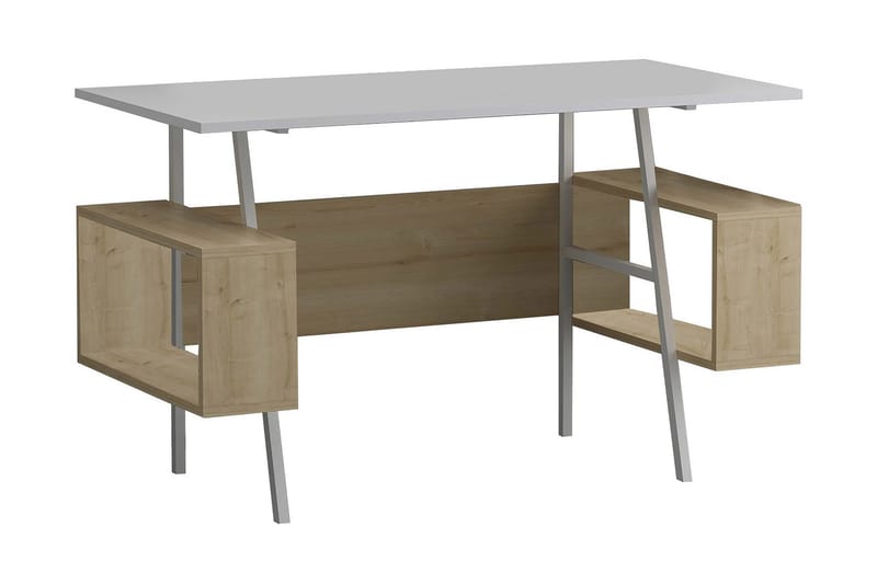 Bauksa Skrivebord 120x73,8x120 cm med oppbevaring - Hvit - Møbler - Bord - Kontorbord - Skrivebord