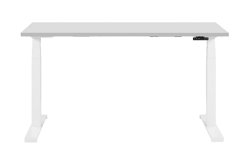 Belluton Skrivebord 130 cm Elektriskt Justerbart - Grå - Møbler - Bord - Kontorbord - Skrivebord