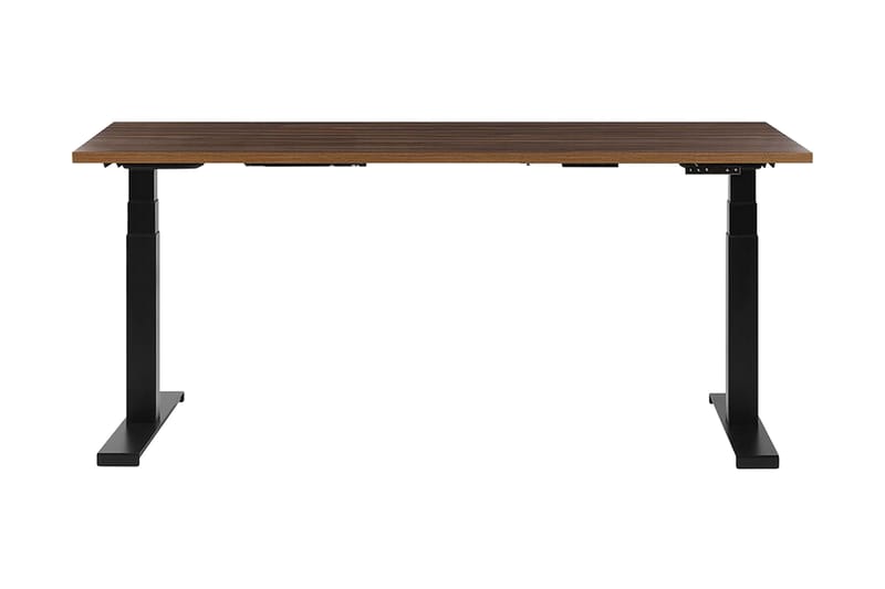 Belluton Skrivebord 180 cm Elektriskt Justerbart - Natur/Svart - Møbler - Bord - Kontorbord - Skrivebord - Hev og senkbart skrivebord