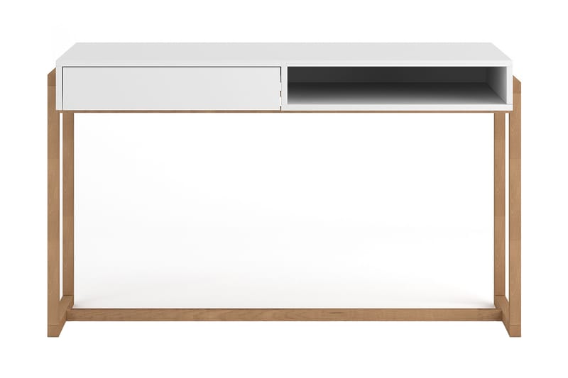 Braco Skrivebord 126 cm - Hvit - Møbler - Bord - Kontorbord - Skrivebord