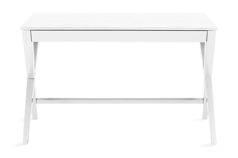 Brixer Skrivebord 120 cm Marmormønster med Oppbevaringsskuff - Hvit/Krom - Møbler - Bord - Kontorbord - Skrivebord