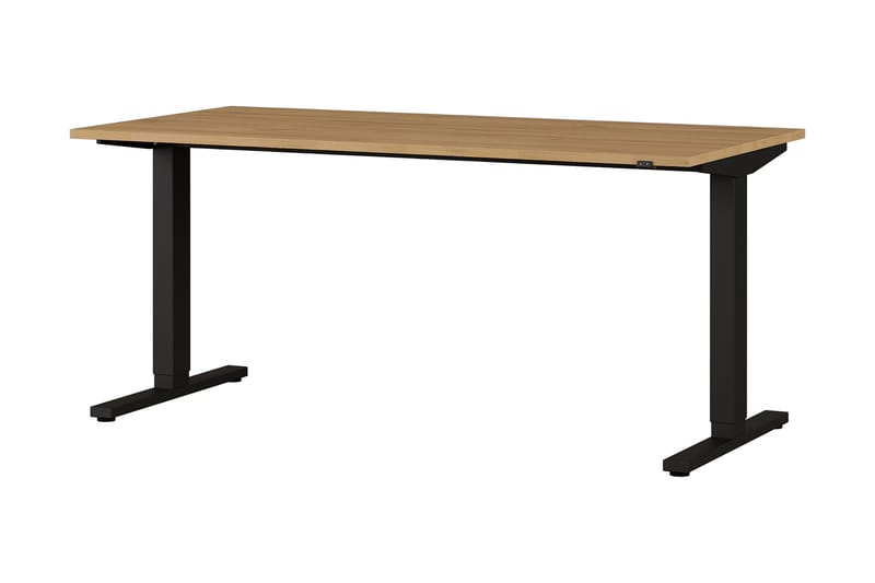 Busmarzo Skrivebord 160 cm Hev- og Senkbart - Brun/Svart - Møbler - Bord - Kontorbord - Skrivebord - Hev og senkbart skrivebord