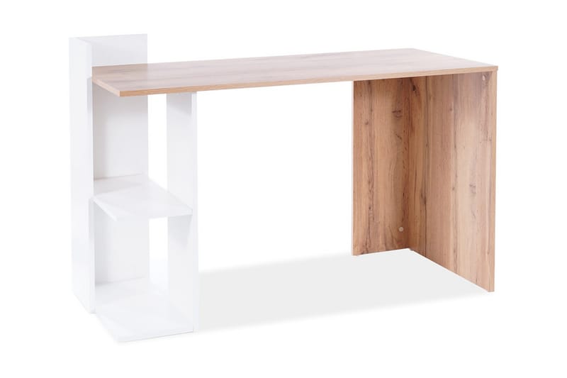 Caiapo Skrivebord 122 cm med Oppbevaringshyller - Eik - Møbler - Bord - Kontorbord - Skrivebord
