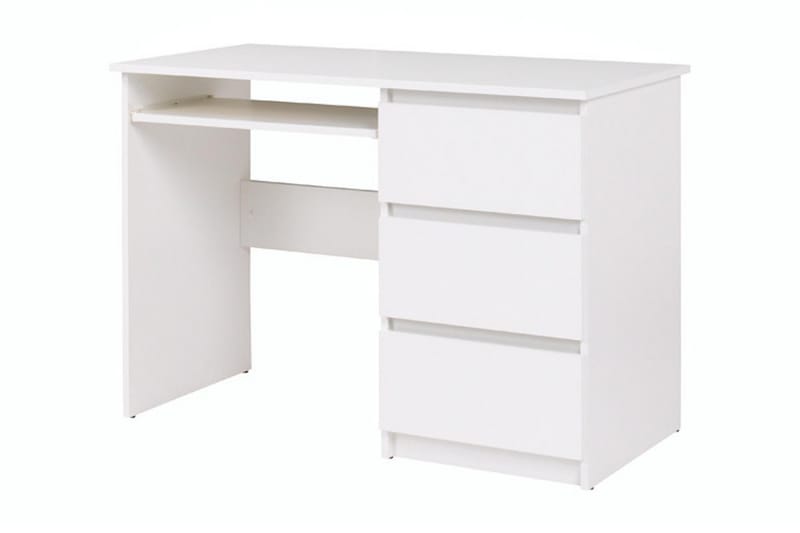 Cocorna Skrivebord 110 cm med Oppbevaring Skuffer - Matt Hvit - Møbler - Bord - Kontorbord - Skrivebord