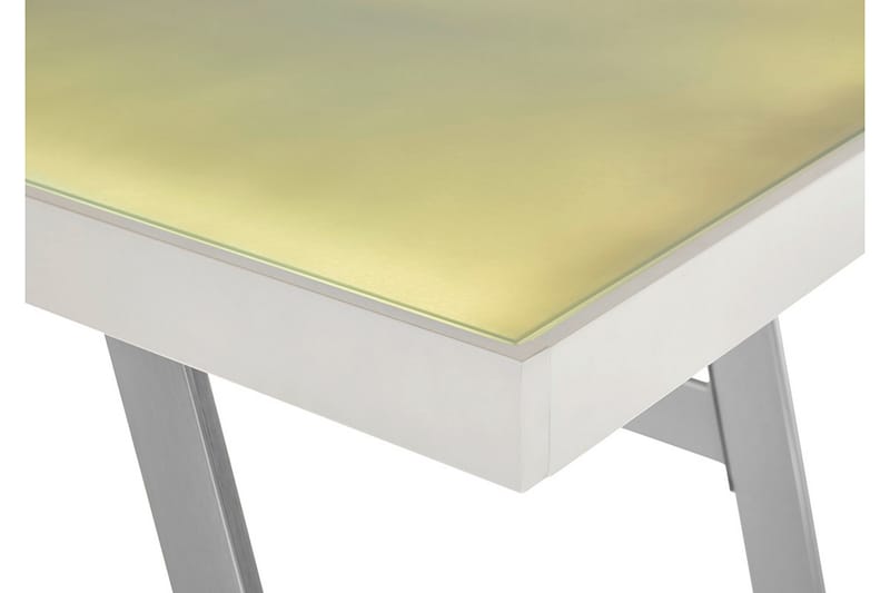 Cuyutian Databord 140 cm med LED + USB - Glass/Flerfarget/Metall - Møbler - Bord - Kontorbord - Skrivebord