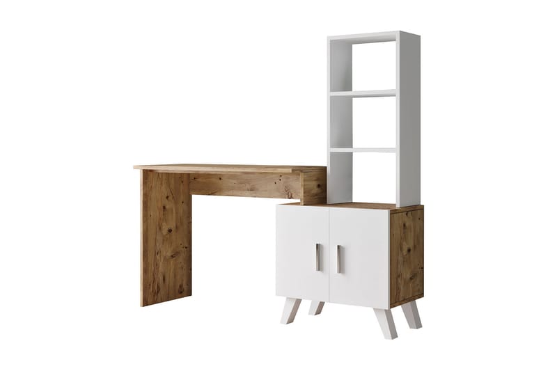 Dalran Skrivebord 150 cm - Natur/Hvit - Møbler - Bord - Kontorbord - Skrivebord