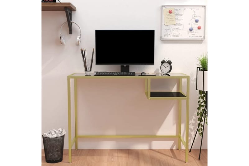 Databord gjennomsiktig 100x36x74 cm herdet glass - Gjennomsiktig - Møbler - Bord - Kontorbord - Skrivebord