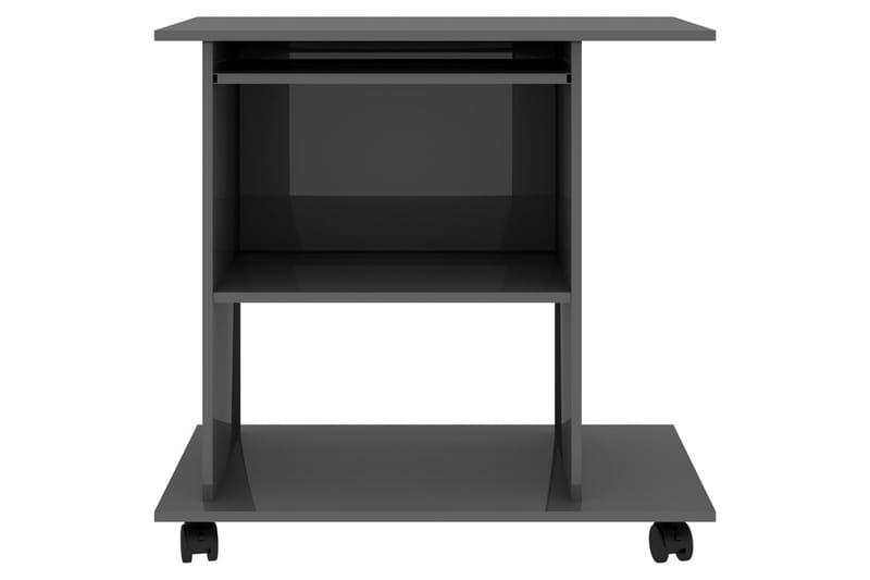 Databord høyglans grå 80x50x75 cm sponplate - Møbler - Bord - Kontorbord - Skrivebord