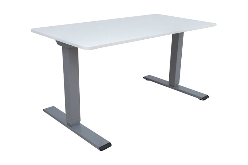 Ergo Optimal Skrivebord med 2 motor 140x80 cm Gråhvit/Grå - Møbler - Bord - Kontorbord - Skrivebord