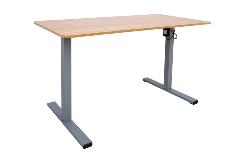 Ergo Optimal Skrivebord med motor 120x60 cm Tre/Grå - Møbler - Bord - Kontorbord - Skrivebord