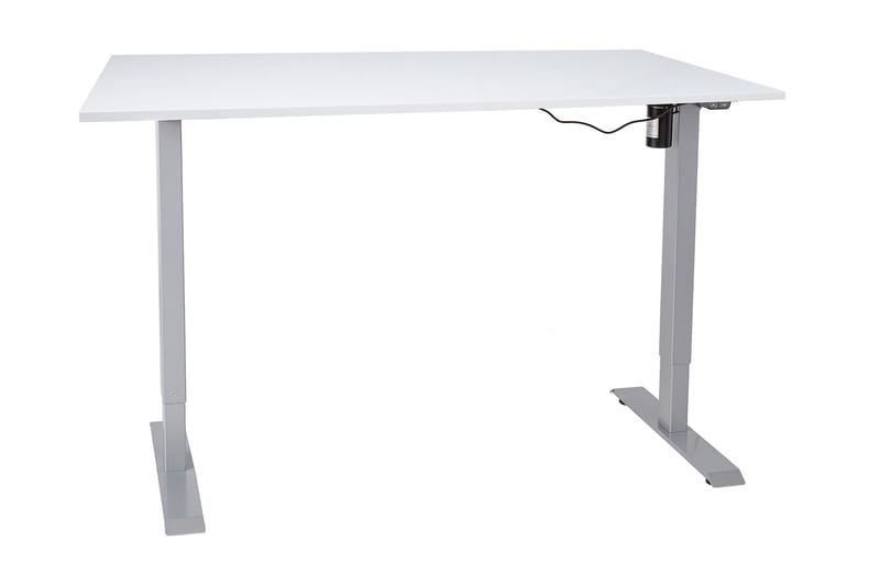 Ergosum 1 Skrivebord 140 cm Hev- og Senkbart Elektrisk - Gråhvit - Møbler - Bord - Kontorbord - Skrivebord