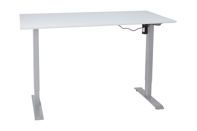 Ergosum 1 Skrivebord 160 cm Hev- og Senkbart Elektrisk - Gråhvit - Møbler - Bord - Kontorbord - Skrivebord