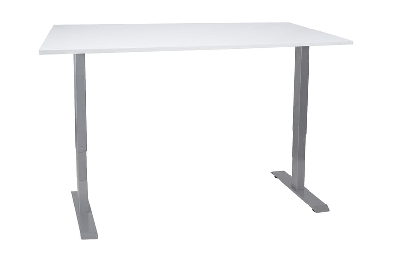 Ergosum 2 Skrivebord 140 cm Hev- og Senkbart - Gråhvit - Møbler - Bord - Kontorbord - Skrivebord