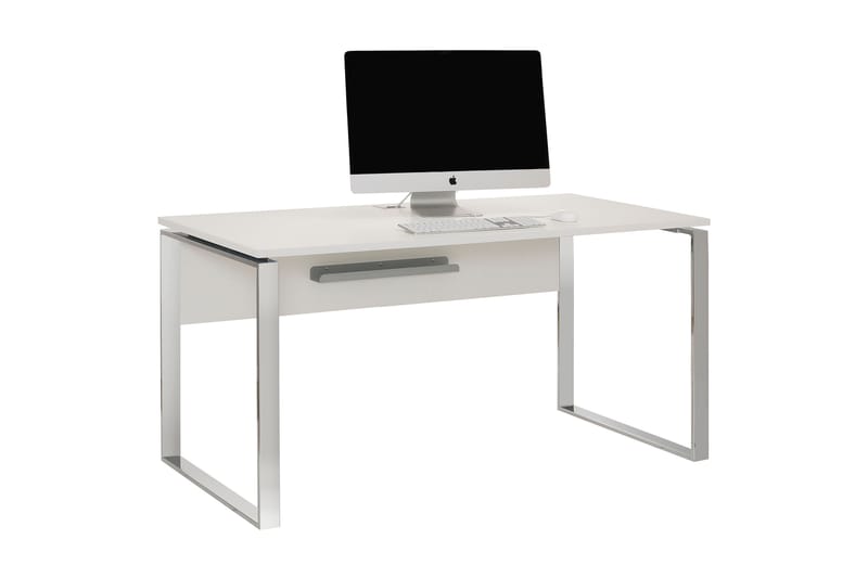 Ernzen Skrivebord 150 cm - Hvit/Krom - Møbler - Bord - Kontorbord - Skrivebord