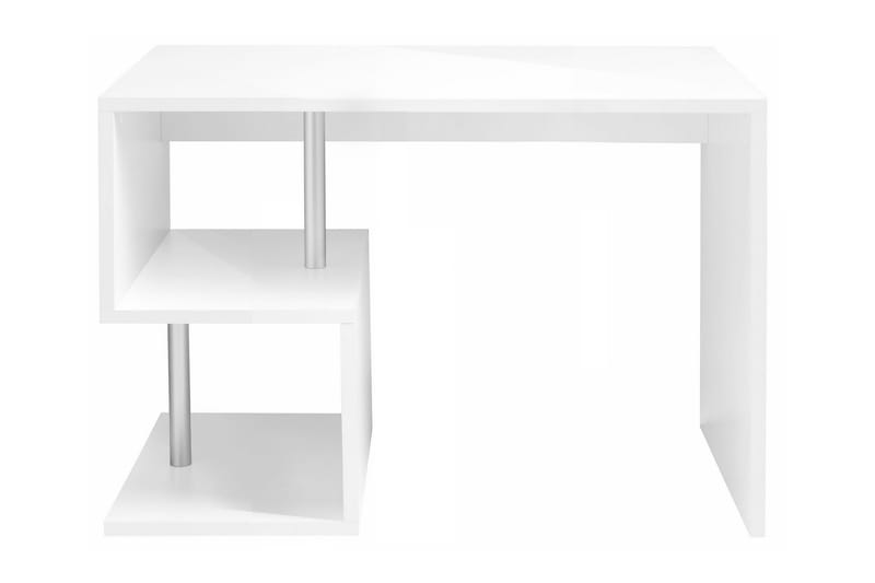 Esseda Skrivebord 100 cm med Oppbevaring Hyller - Hvit Høyglans - Møbler - Bord - Kontorbord - Skrivebord