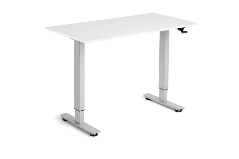 Flexide Hev og senkbart bord Hvit/ Sølv - Sarpsborg Metall - Møbler - Bord - Kontorbord - Skrivebord - Hev og senkbart skrivebord