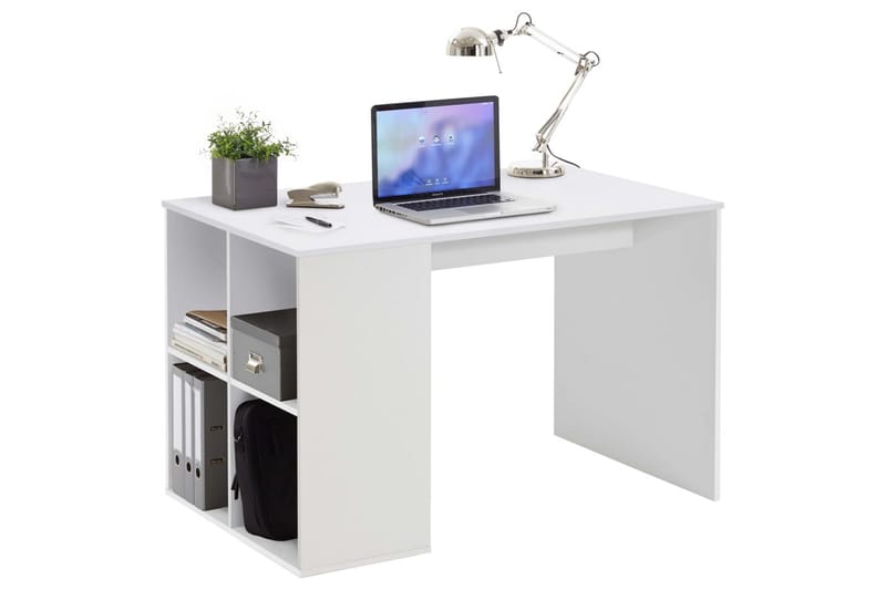 FMD Skrivebord med sidehyller 117x72,9x73,5 cm hvit - Møbler - Bord - Kontorbord - Skrivebord - Hjørneskrivebord