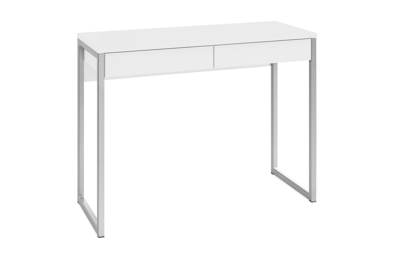 Function Plus Skrivebord 102 cm med Oppbevaring 2 Skuffer - Hvit/Krom - Møbler - Barnemøbler - Barnebord - Skrivebord barn