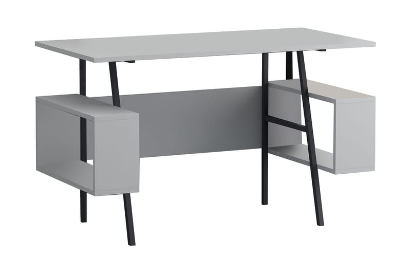 Galatad Skrivebord 120x73,8x120 cm med oppbevaring - Hvit - Møbler - Bord - Kontorbord - Skrivebord