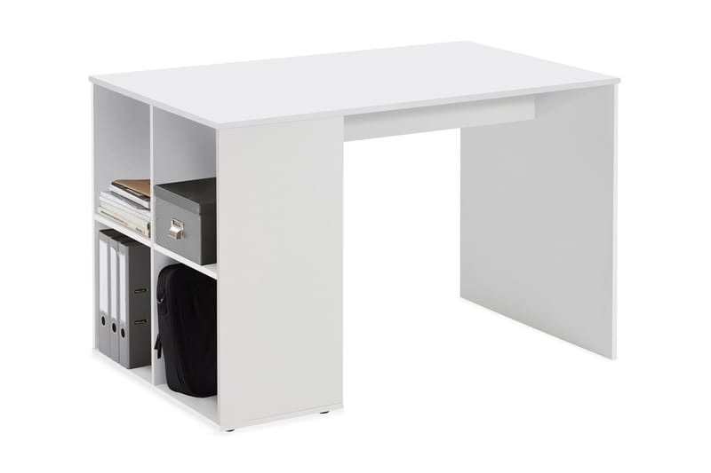 Gent Skrivebord 117 cm med Oppbevaringshyller - Hvit - Møbler - Bord - Kontorbord - Skrivebord - Hjørneskrivebord