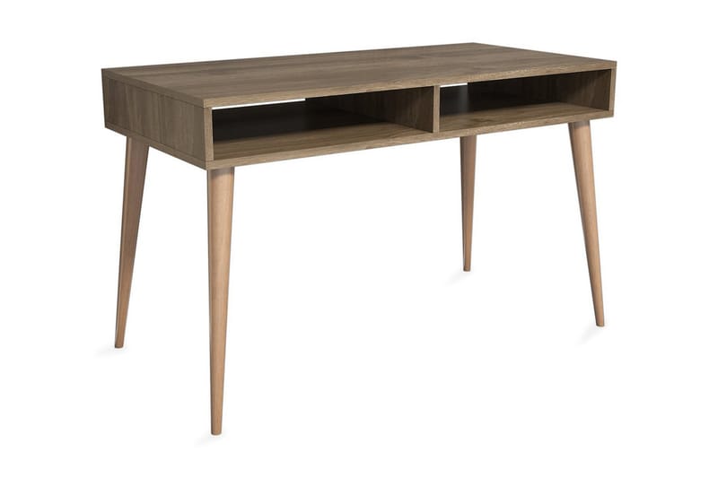 Gersby Skrivebord 120 cm med Oppbevaringshylle - Natur/Brun - Møbler - Bord - Kontorbord - Skrivebord