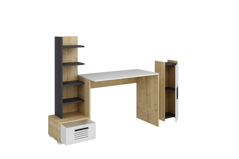 Hermanito Skrivebord 120x72x120 cm med oppbevaring - Blå - Møbler - Bord - Kontorbord - Skrivebord