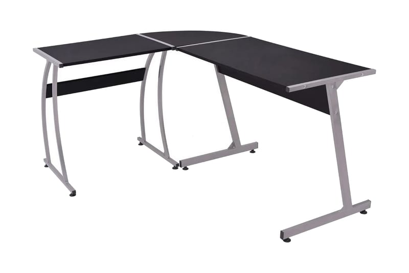 Hjørnepult L-formet svart - Svart - Møbler - Bord - Kontorbord - Skrivebord - Hjørneskrivebord