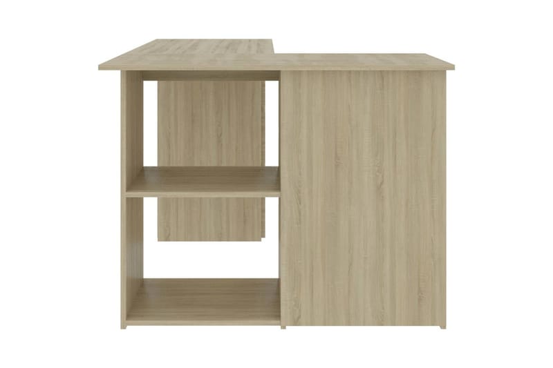 Hjørneskrivebord sonoma eik 145x100x76 cm sponplate - Brun - Møbler - Bord - Kontorbord - Skrivebord