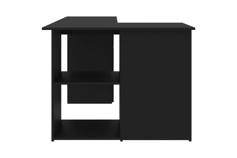 Hjørneskrivebord svart 145x100x76 cm sponplate - Svart - Møbler - Bord - Kontorbord - Skrivebord - Hjørneskrivebord