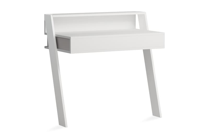 Homitis Veggskrivebord 94 cm med Oppbevaringsskuff + Hylle - Hvit - Møbler - Bord - Kontorbord - Skrivebord