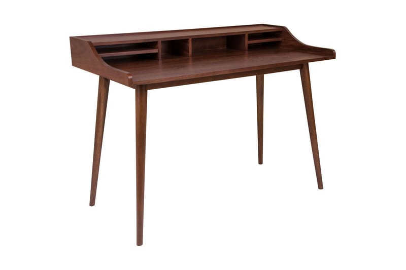 Ionia Skrivebord 120 cm med Oppbevaringshylle - Valnøttsbrun - Møbler - Bord - Kontorbord - Skrivebord