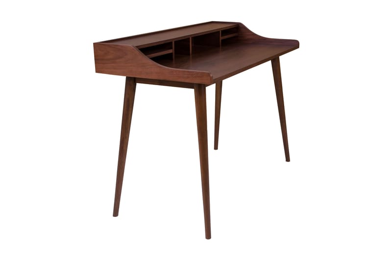 Ionia Skrivebord 120 cm med Oppbevaringshylle - Valnøttsbrun - Møbler - Bord - Kontorbord - Skrivebord