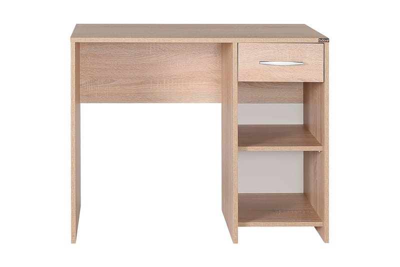 Irbene Skrivebord 90 cm med Oppbevaring Skuff + Hyller - Natur - Møbler - Bord - Kontorbord - Skrivebord