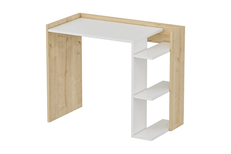 Isora Skrivebord 90,6x75x90,6 cm med oppbevaring - Hvit - Møbler - Bord - Kontorbord - Skrivebord