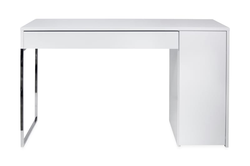Jirsna Skrivebord 130 cm med Oppbevaringsskuff + Skap - Hvit - Møbler - Bord - Kontorbord - Skrivebord