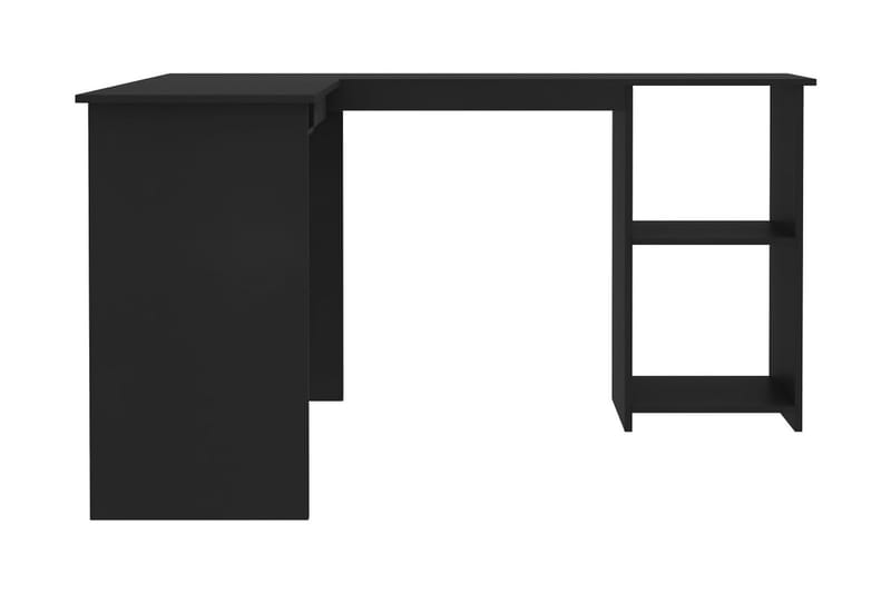 L-formet hjørneskrivebord svart 120x140x75 cm sponplate - Møbler - Bord - Kontorbord - Skrivebord