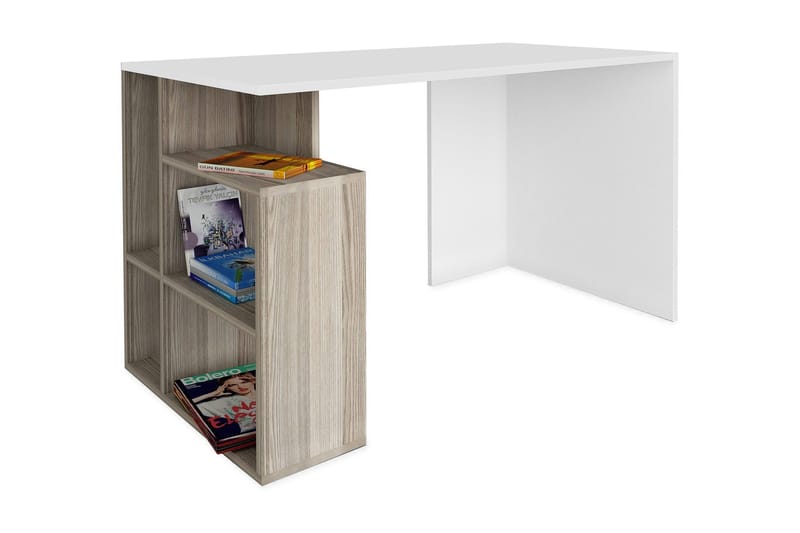 Laracha Skrivebord 120 cm med Oppbevaringshyller - Hvit - Møbler - Bord - Kontorbord - Skrivebord