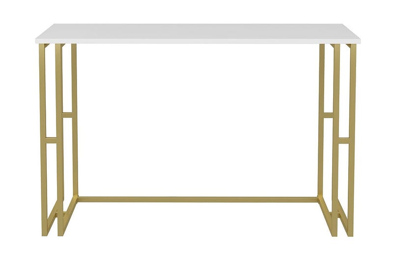 Malem Skrivebord 60x74,8x120 cm - Gull/Hvit - Møbler - Bord - Kontorbord - Skrivebord
