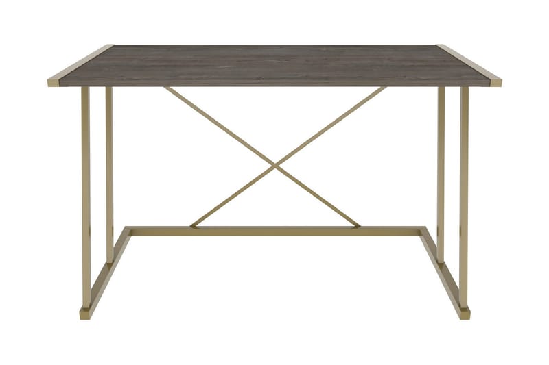 Malem Skrivebord 60x75x114 cm med oppbevaring - Gull/Antrasitt - Møbler - Bord - Kontorbord - Skrivebord